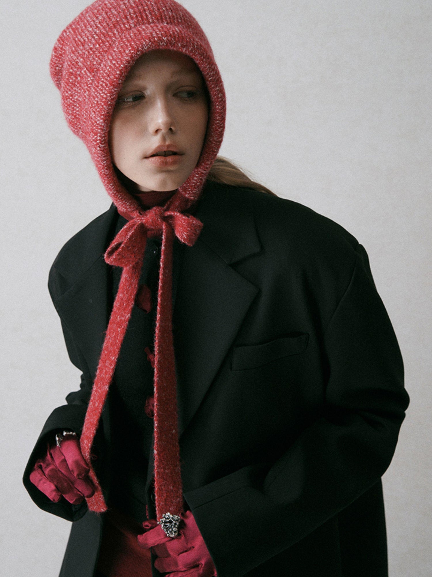 AnnoMundi Adjustable Drawstring Knit Beanie Winter Warm Ear Protection Loose Fit Large Head