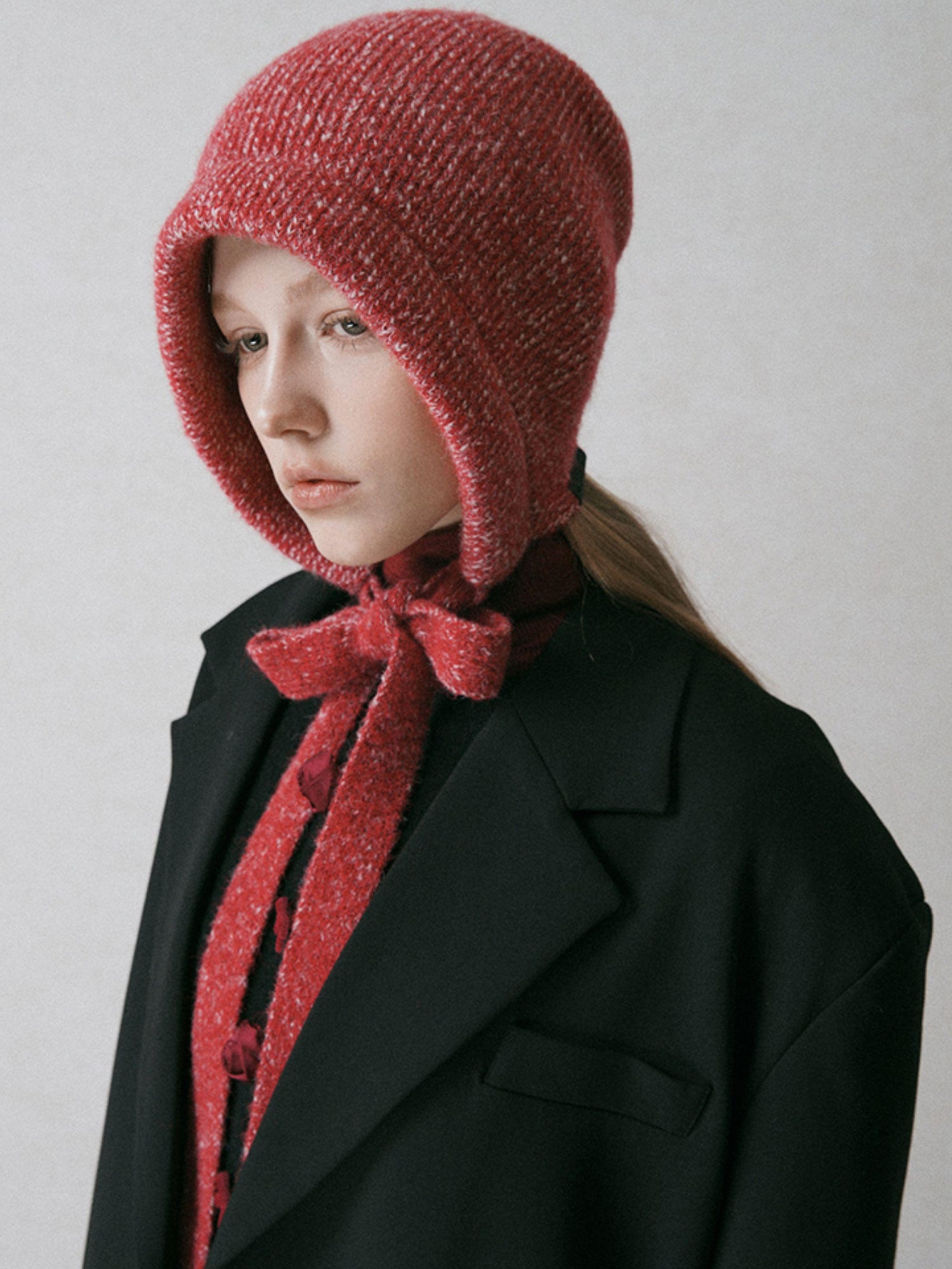 AnnoMundi Adjustable Drawstring Knit Beanie Winter Warm Ear Protection Loose Fit Large Head