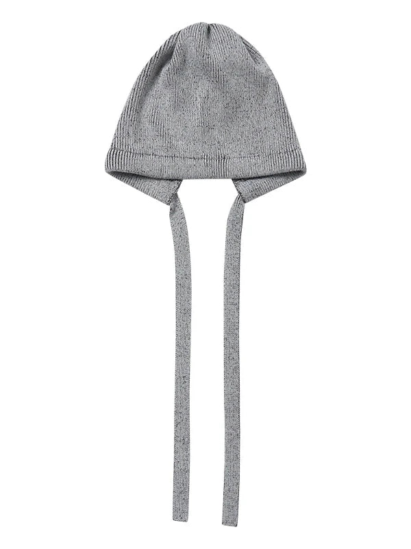 Adjustable Drawstring Knit Beanie Winter Warm Ear Protection Loose Fit Large Head