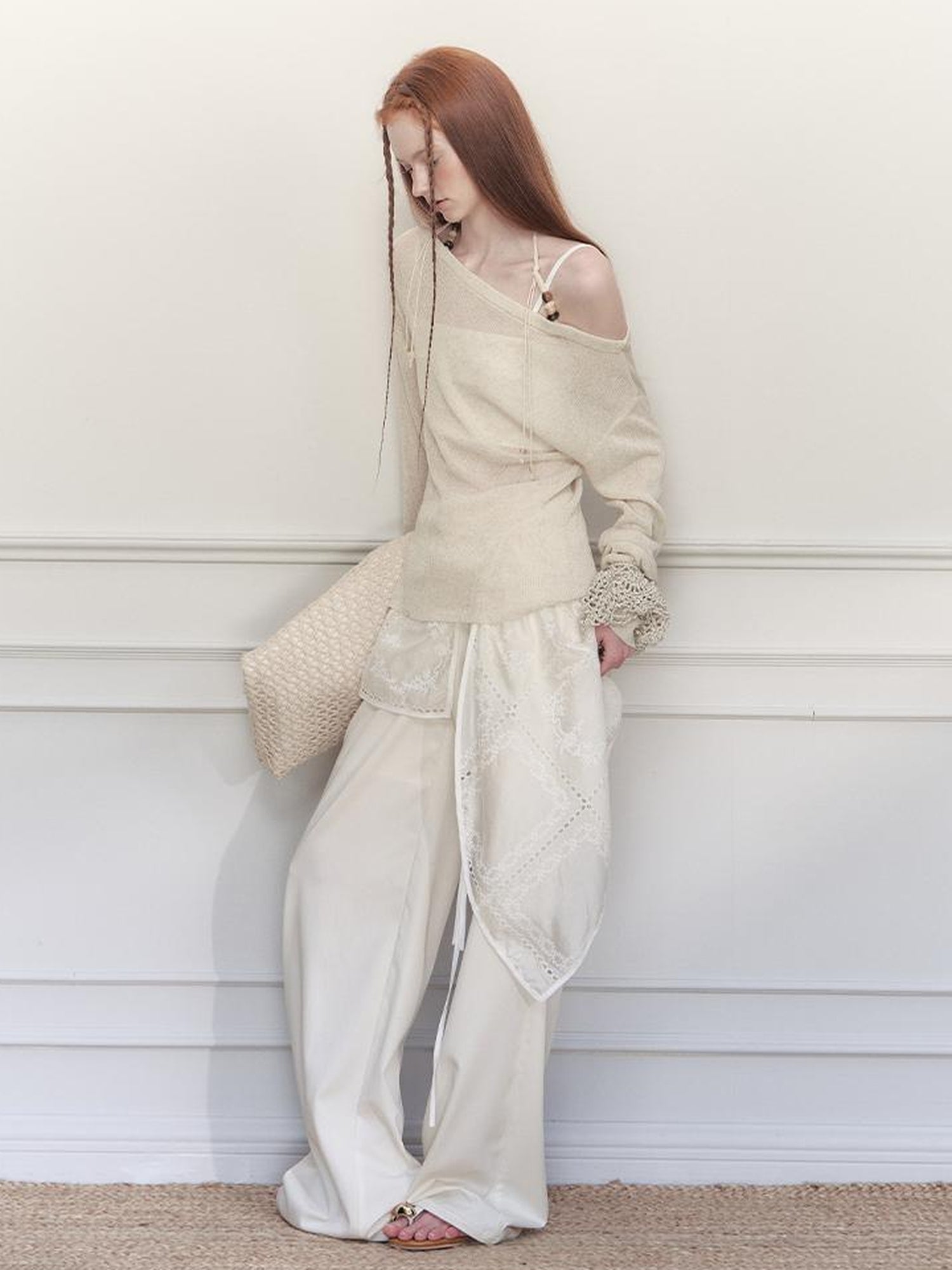 AnnoMundi Adjustable Knit Shoulder Baring Summer Cover Up