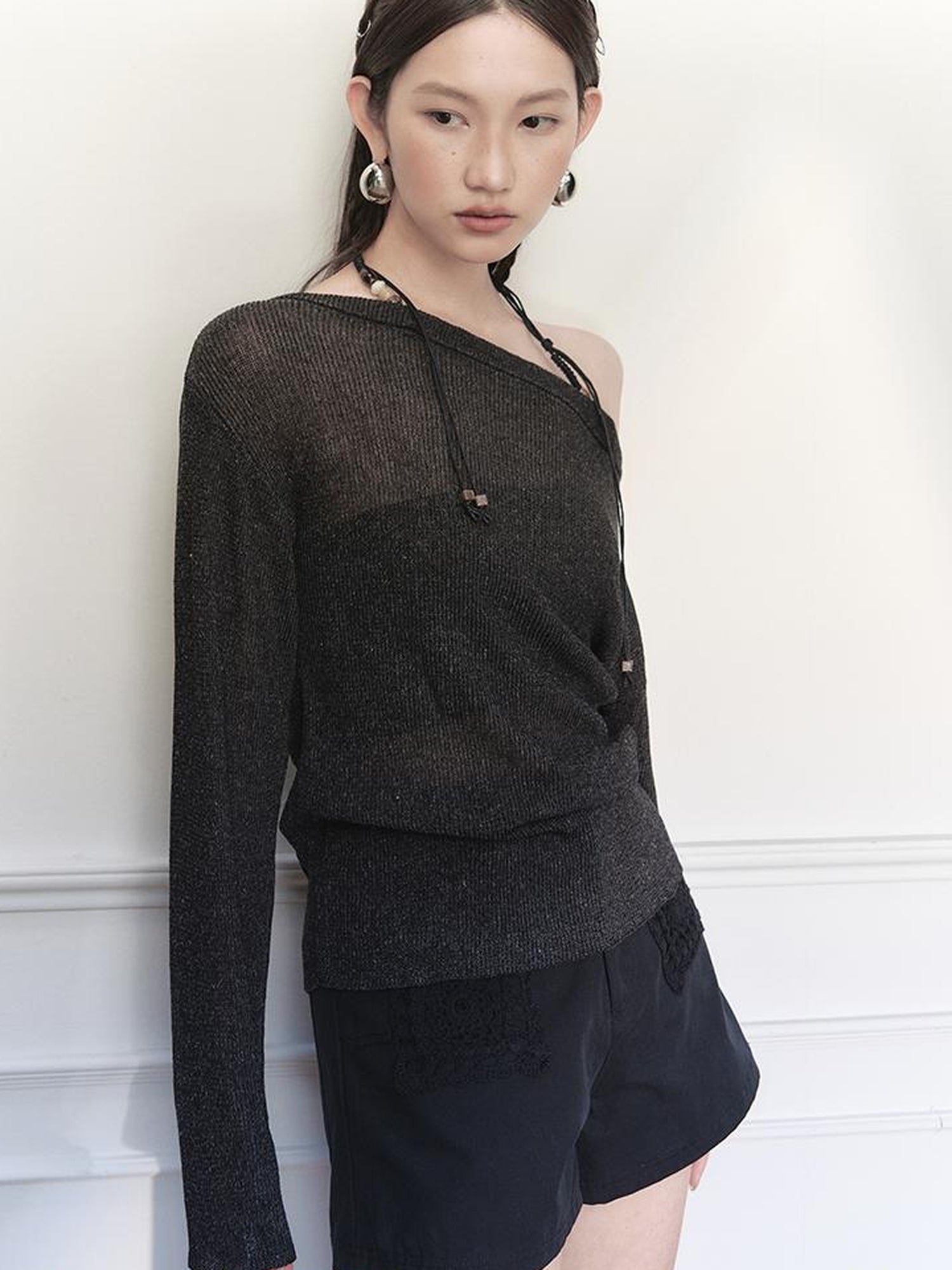 AnnoMundi Adjustable Knit Shoulder Baring Summer Cover Up
