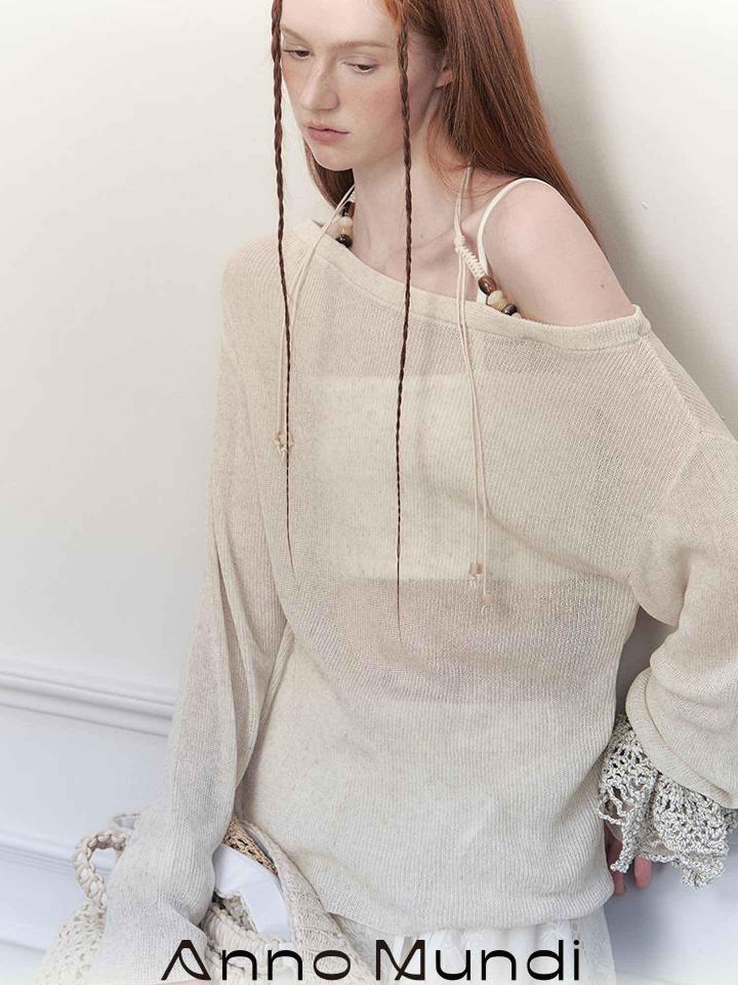 AnnoMundi Adjustable Knit Shoulder Baring Summer Cover Up