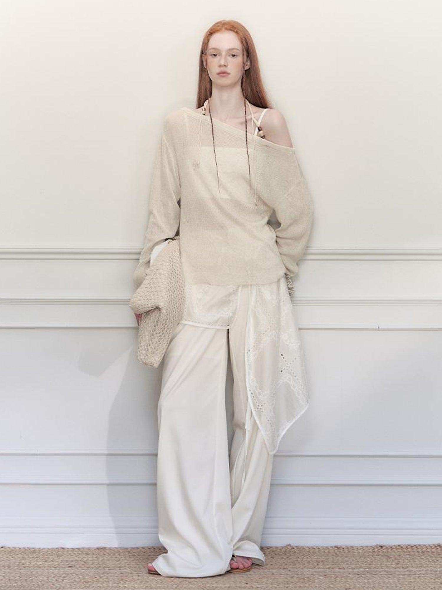 AnnoMundi Adjustable Knit Shoulder Baring Summer Cover Up