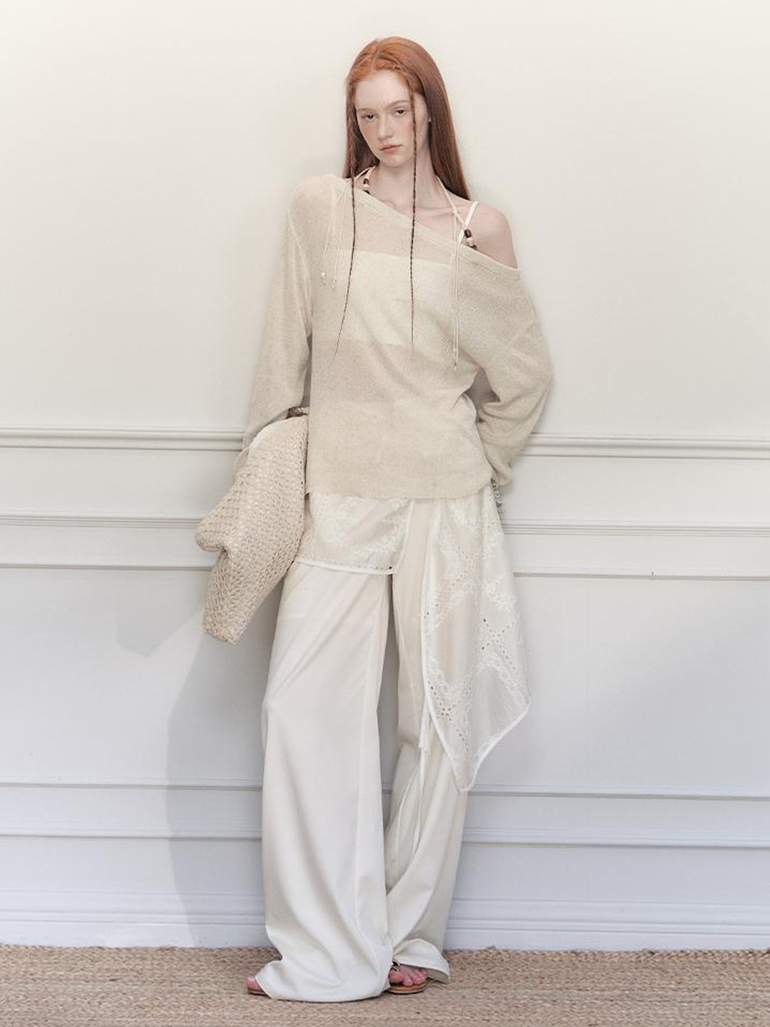 AnnoMundi Adjustable Knit Shoulder Baring Summer Cover Up