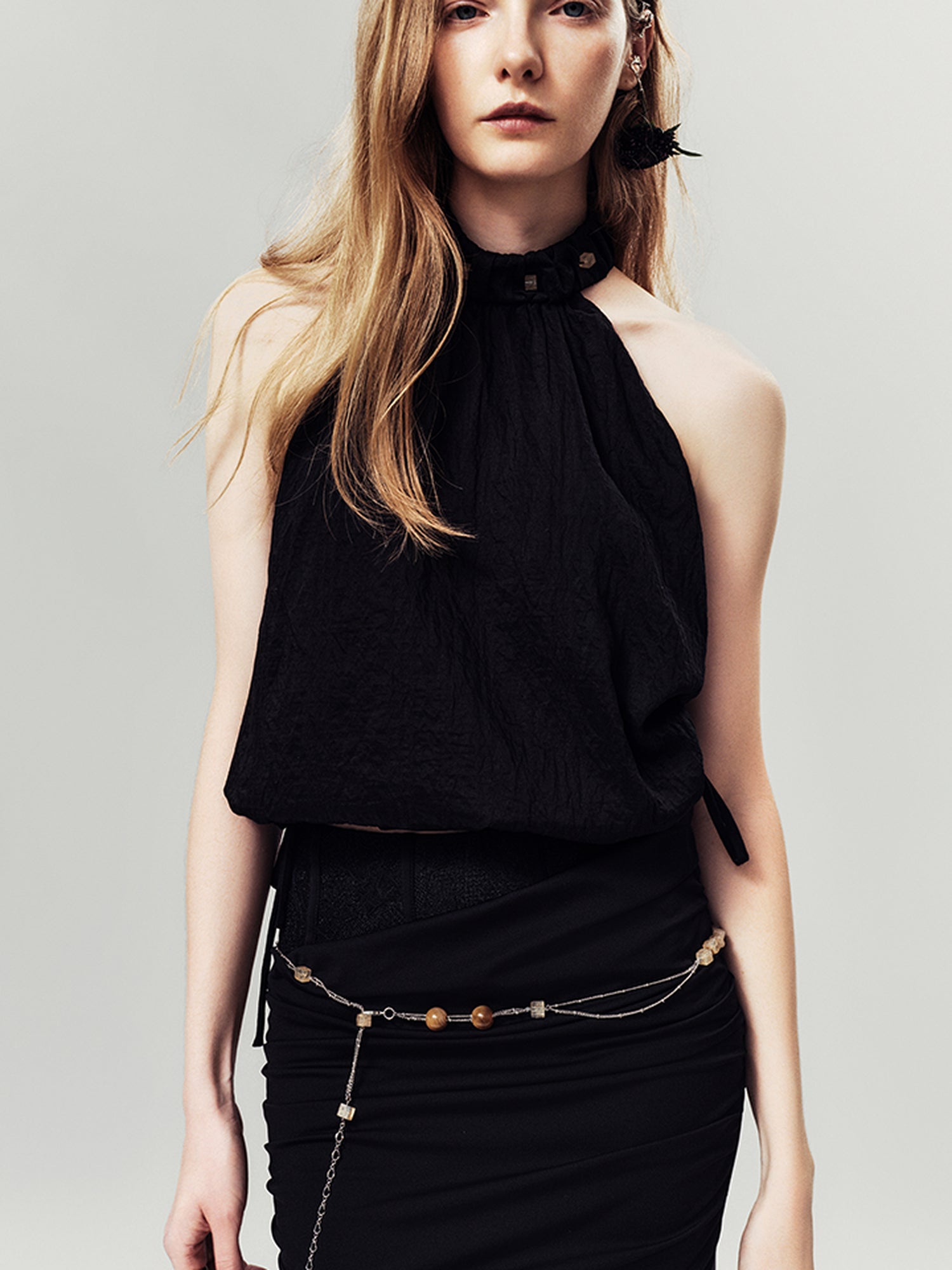 AnnoMundi Amber Drip Cami Top V-Neck T-Shirt Long Sleeve