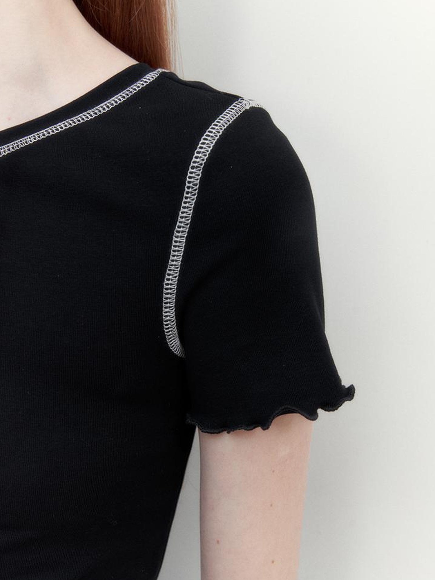 AnnoMundi Asymmetric Floral Hem T Shirt