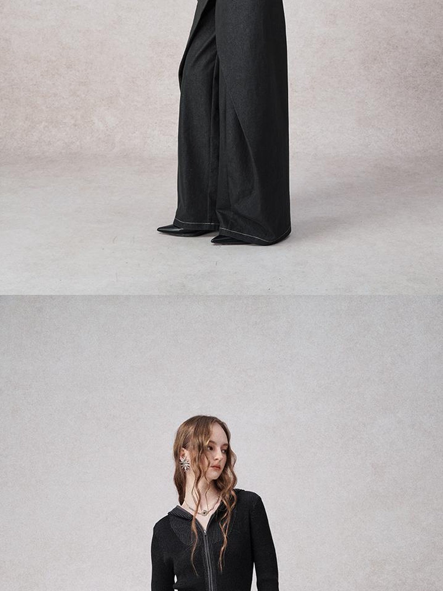 AnnoMundi Asymmetric Layered Wide Leg Pants