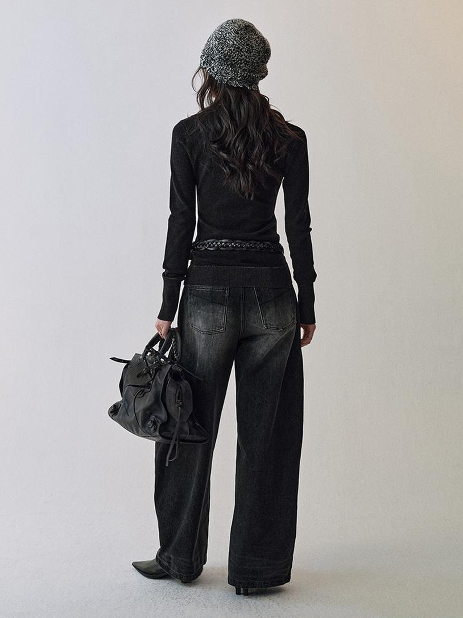 AnnoMundi Asymmetrical Ruffle Hem Knit Top