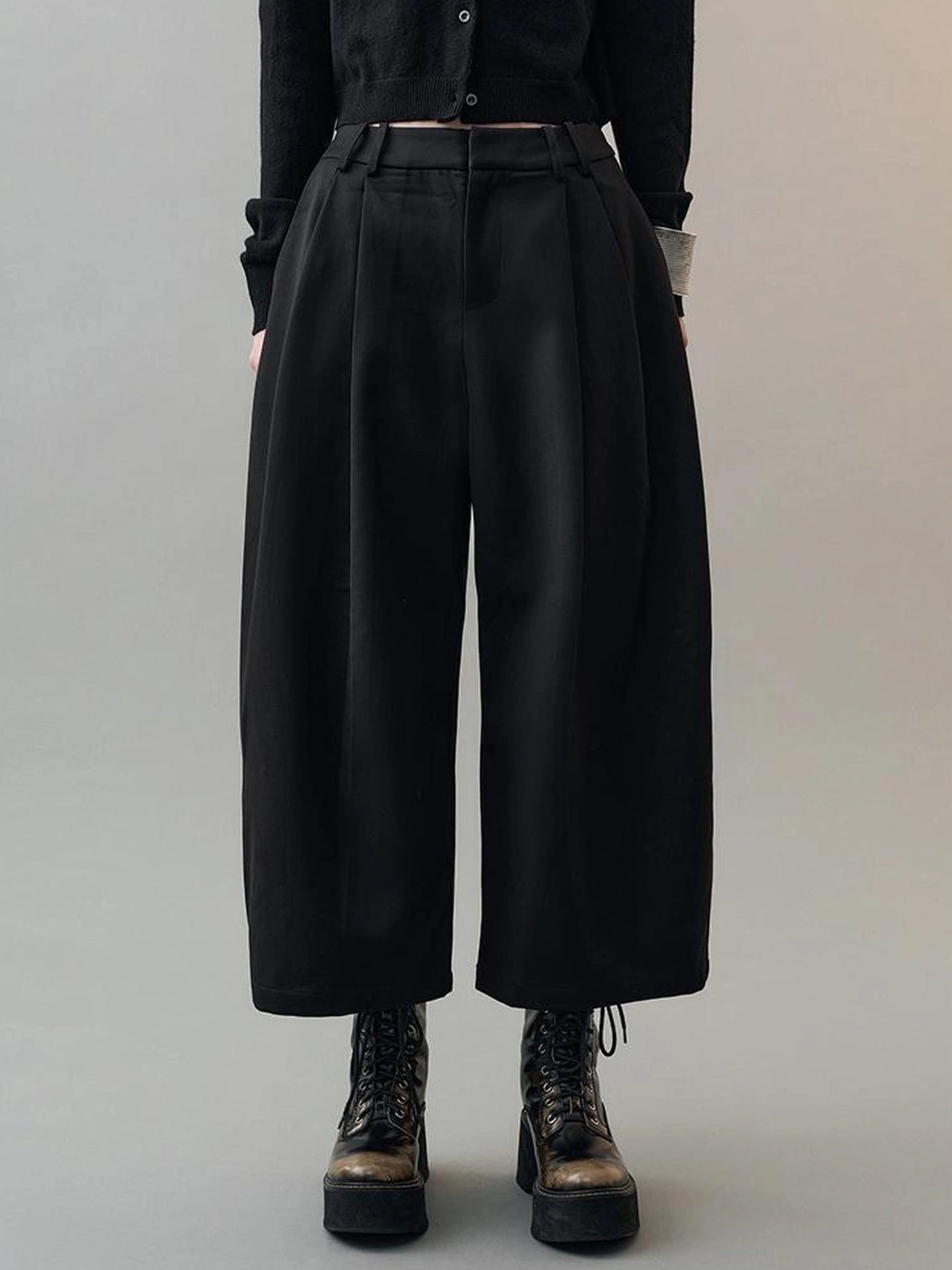 AnnoMundi Australian Wool Tencel Tapered Trousers Pants