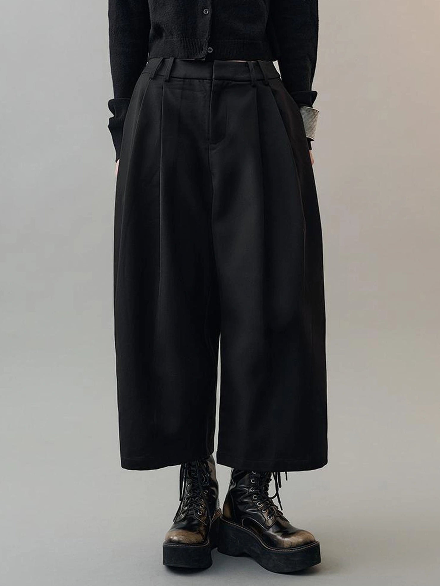 AnnoMundi Australian Wool Tencel Tapered Trousers Pants