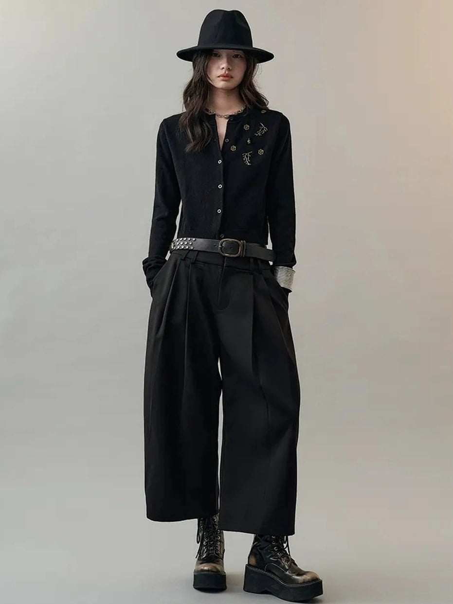 AnnoMundi Australian Wool Tencel Tapered Trousers Pants