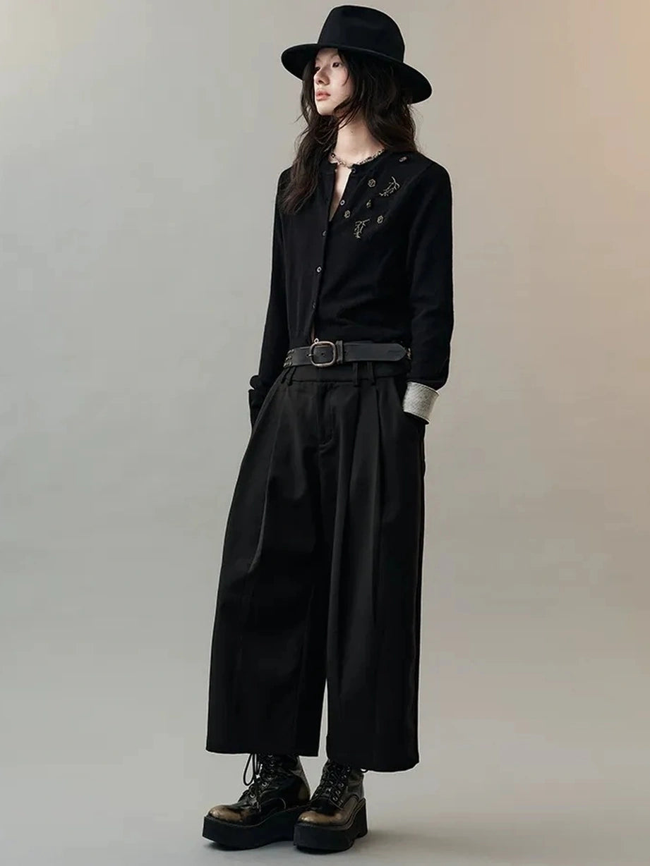AnnoMundi Australian Wool Tencel Tapered Trousers Pants