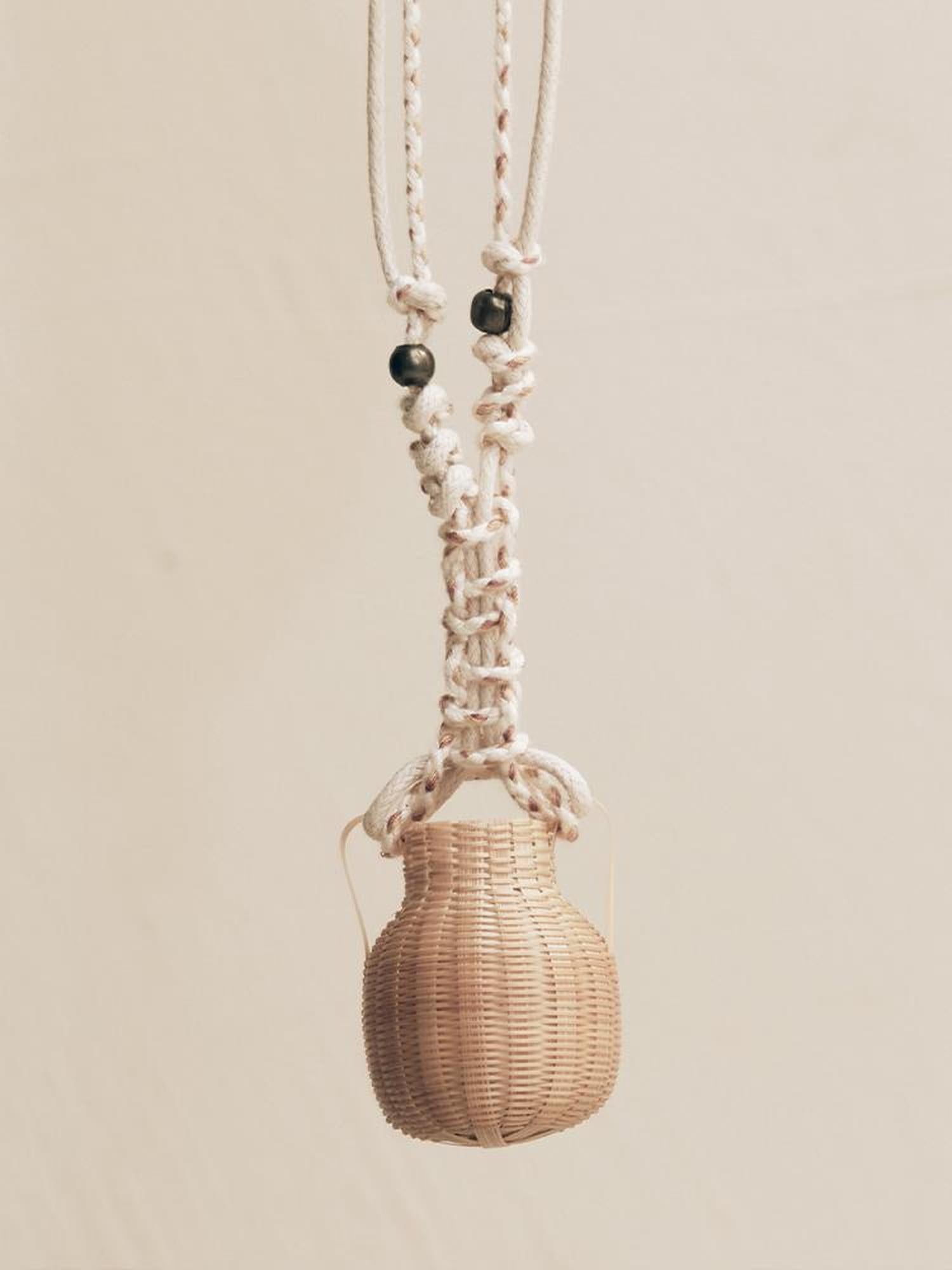 AnnoMundi Bamboo Woven Pendant Necklace