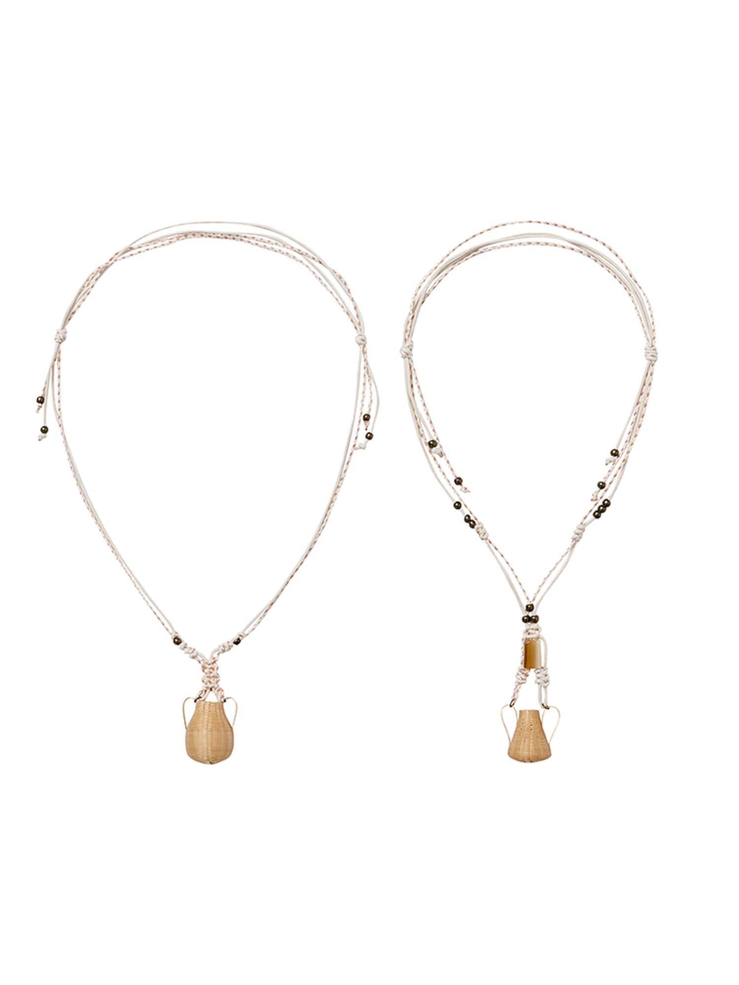 AnnoMundi Bamboo Woven Pendant Necklace