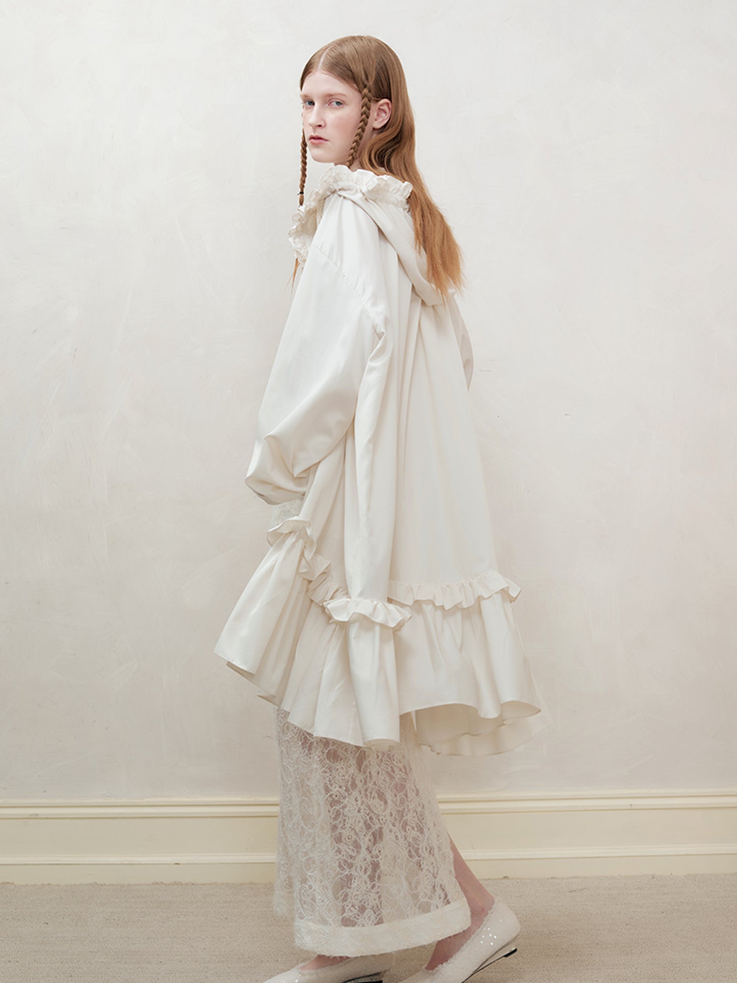 AnnoMundi Braided Sun Protection Shirt with Ruffle Hem