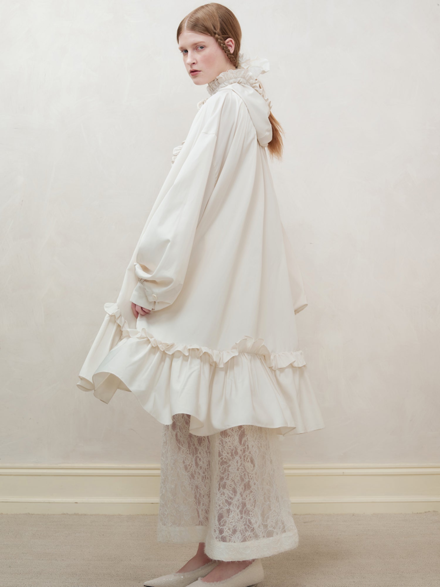 AnnoMundi Braided Sun Protection Shirt with Ruffle Hem