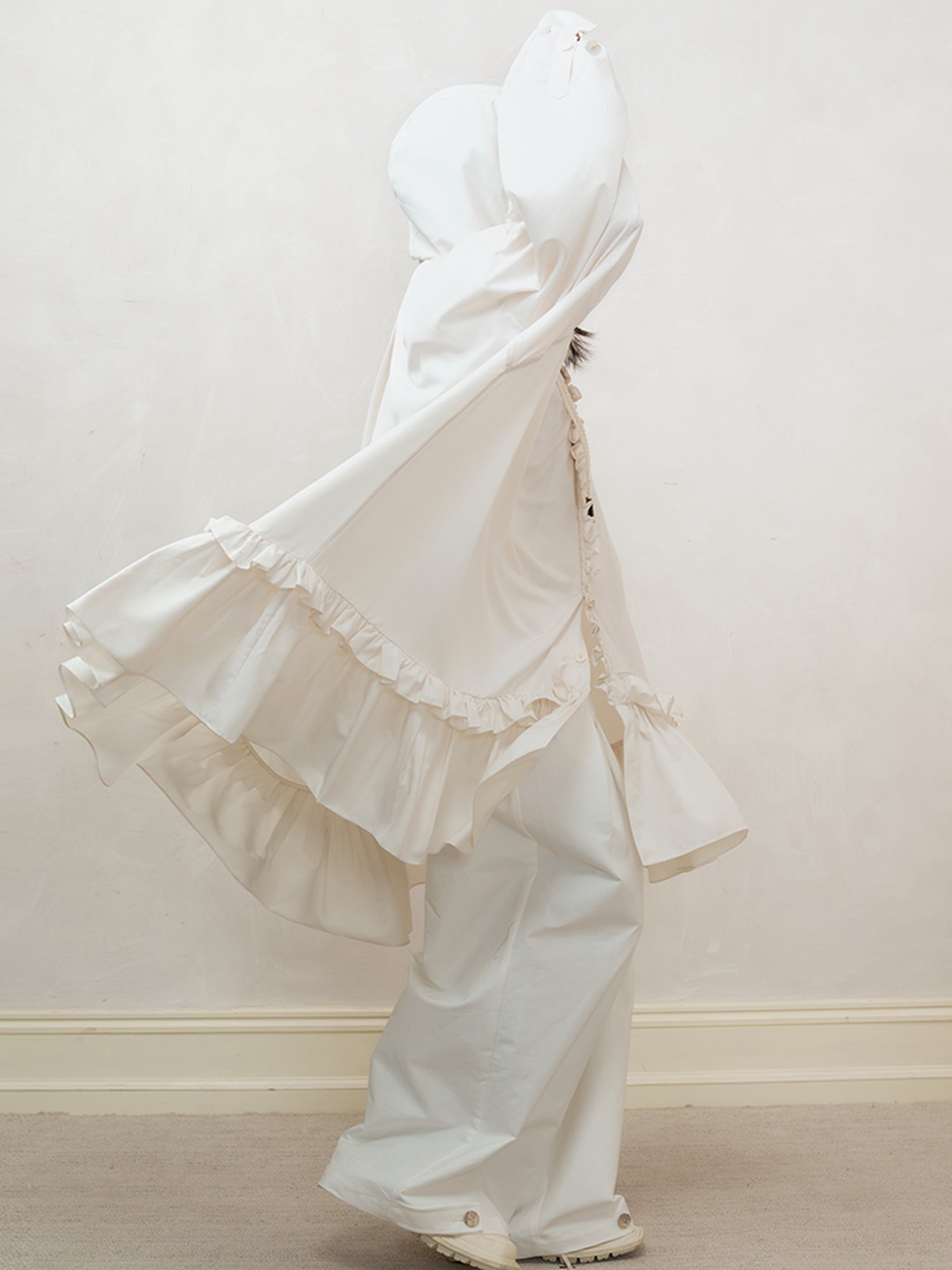 AnnoMundi Braided Sun Protection Shirt with Ruffle Hem