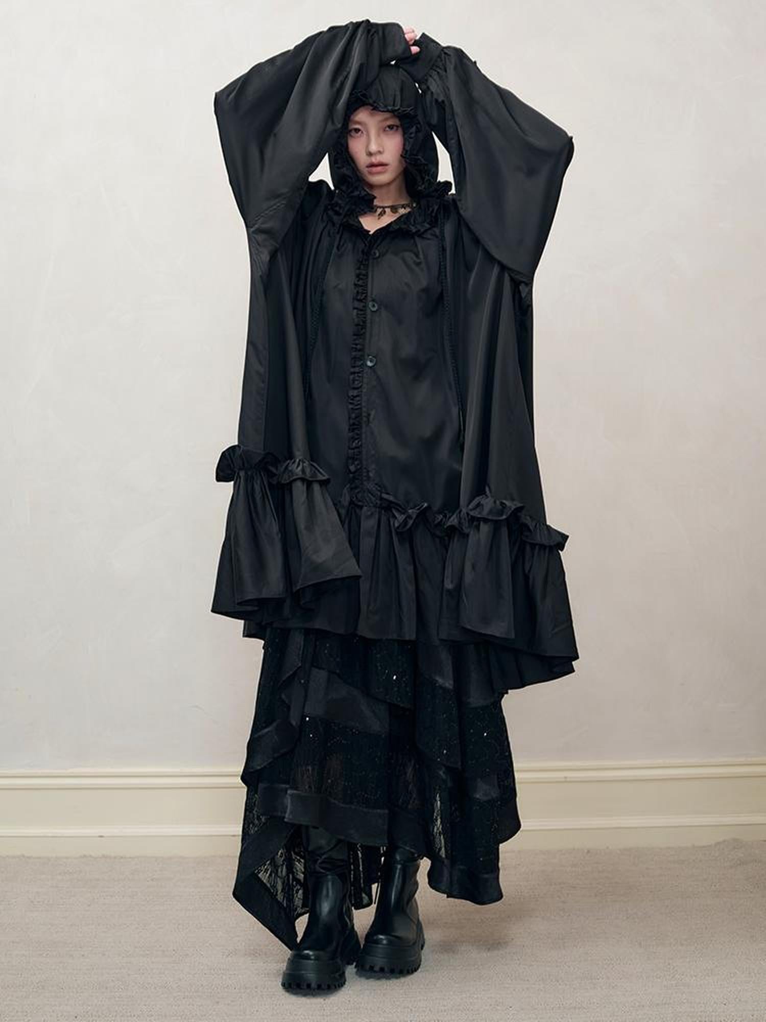 AnnoMundi Braided Sun Protection Shirt with Ruffle Hem