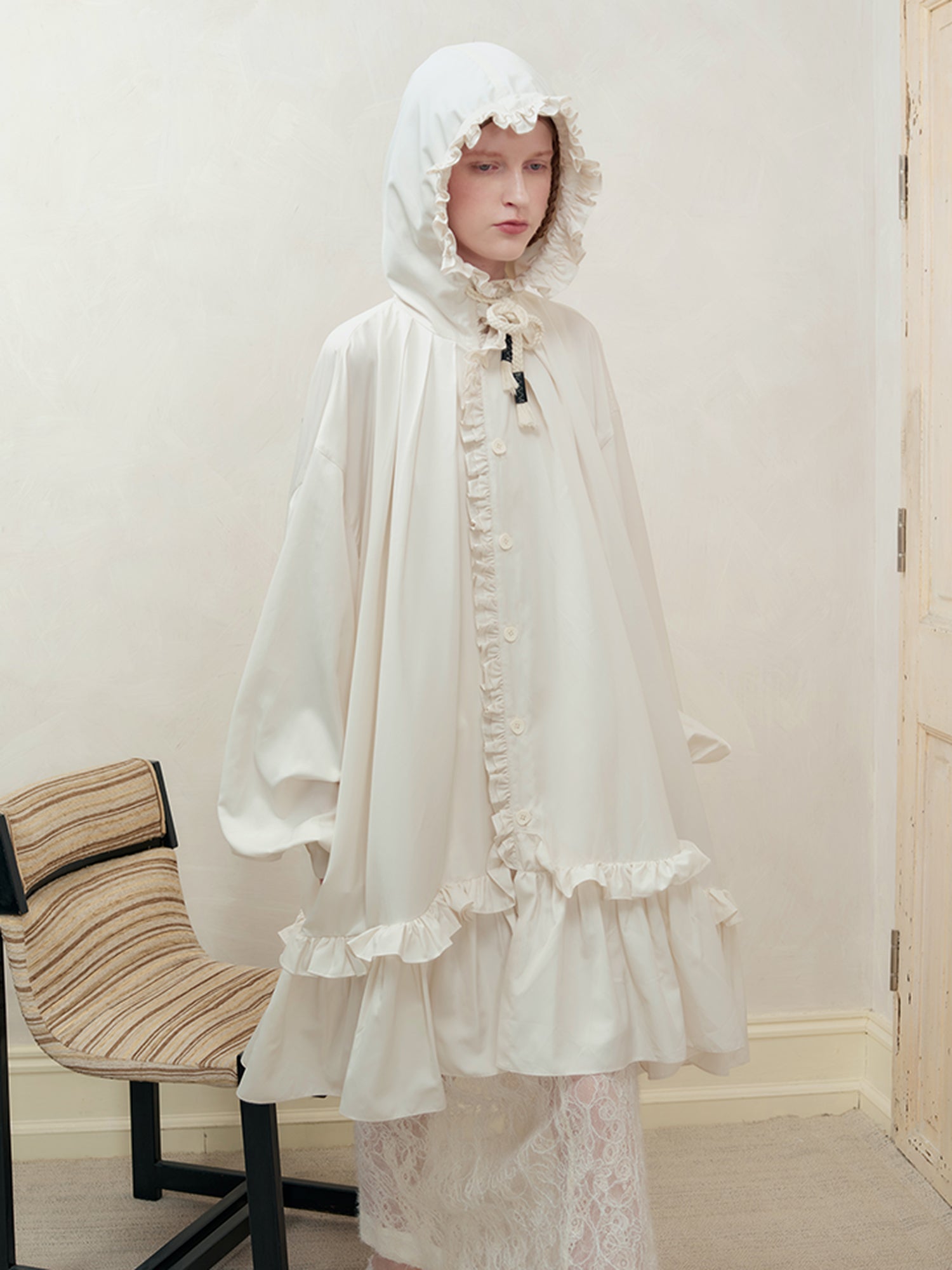 AnnoMundi Braided Sun Protection Shirt with Ruffle Hem