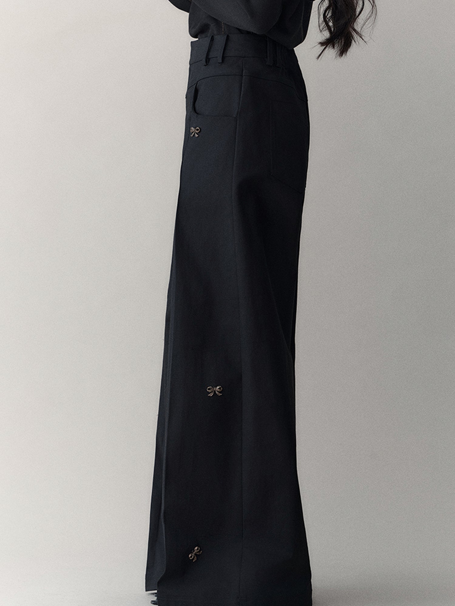 AnnoMundi Butterfly Bow High Waisted Wide Leg Pants