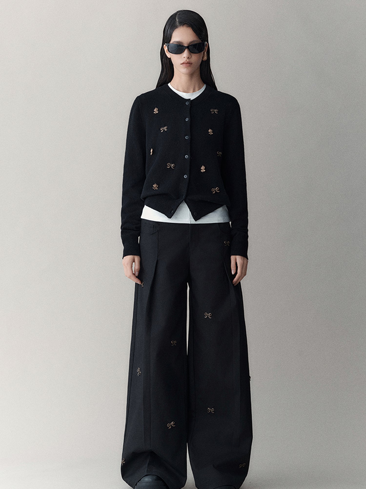 AnnoMundi Butterfly Bow High Waisted Wide Leg Pants