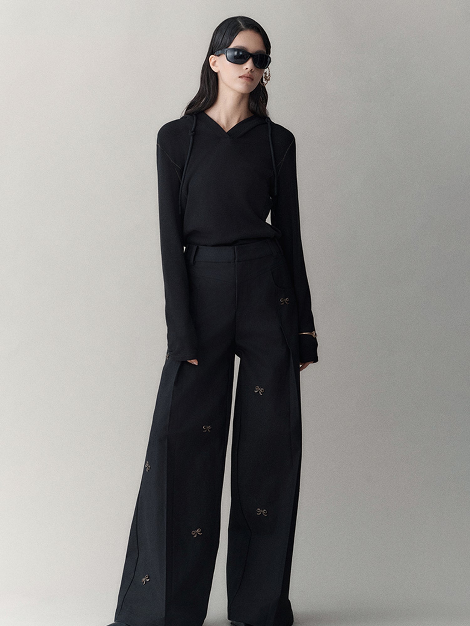 AnnoMundi Butterfly Bow High Waisted Wide Leg Pants