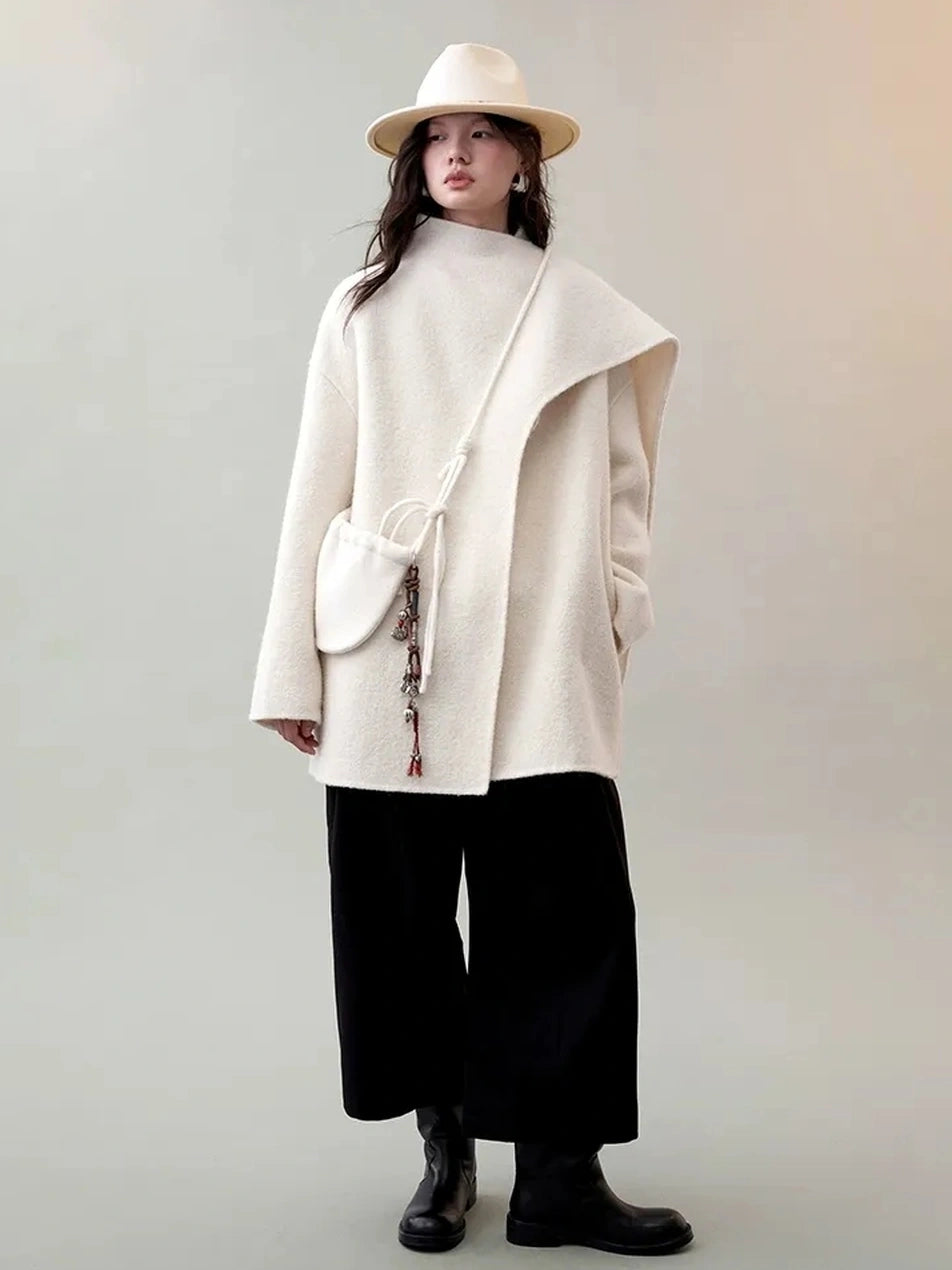 AnnoMundi Cashmere Wool Classic Black White Ladies Hat Hat