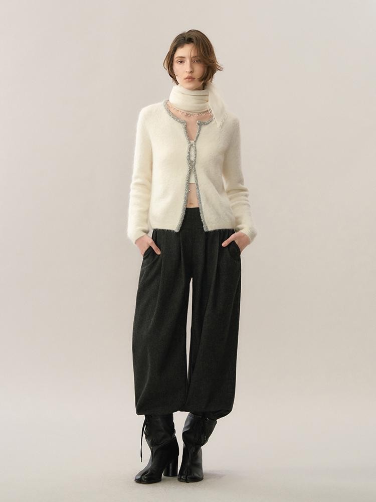 AnnoMundi Color Block Woven Trim Silk Wool Women&