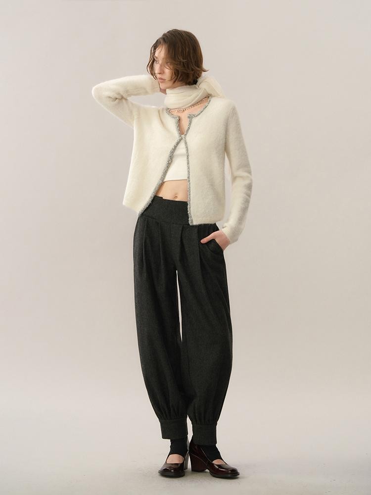 AnnoMundi Color Block Woven Trim Silk Wool Women&
