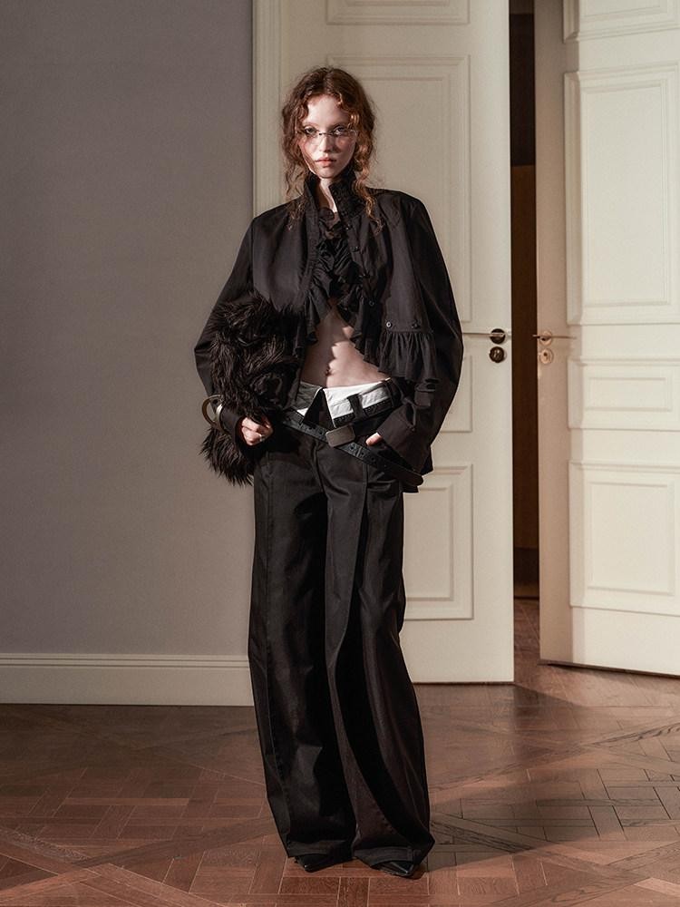 AnnoMundi Colorblock Pleated Foldover Waist Flared Women&