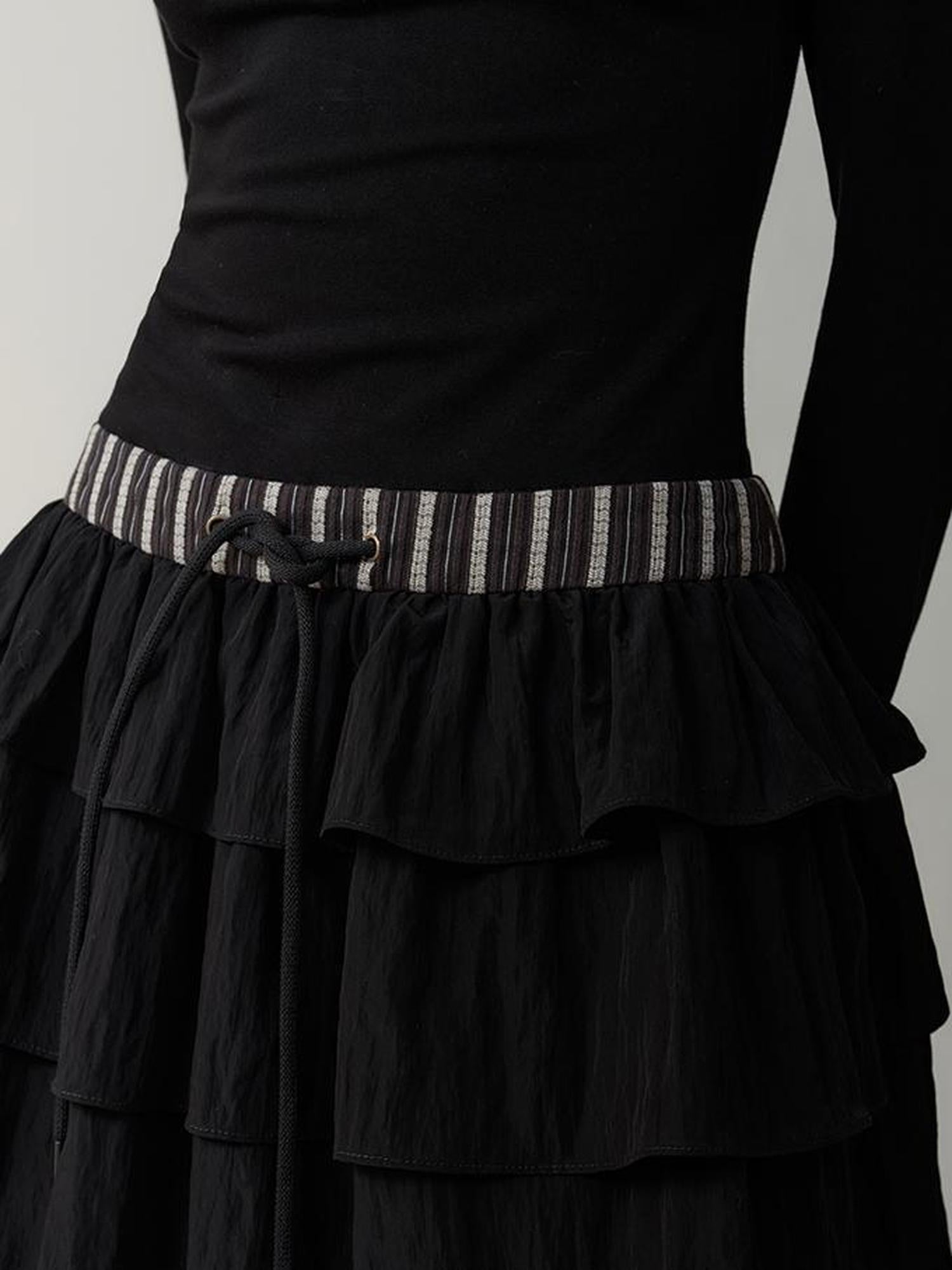 AnnoMundi Contrast Collar Striped Knit Shirt Dress