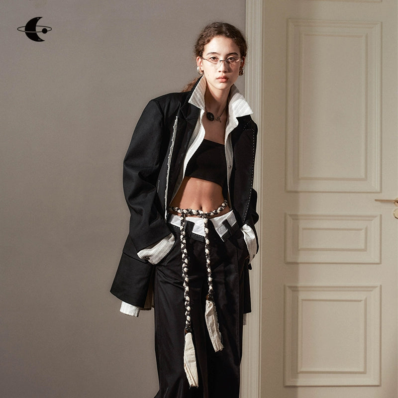 AnnoMundi_Contrast_Color_Two_Tone_Stripe_Oversized_Shirt_Blazer_MISSTT
