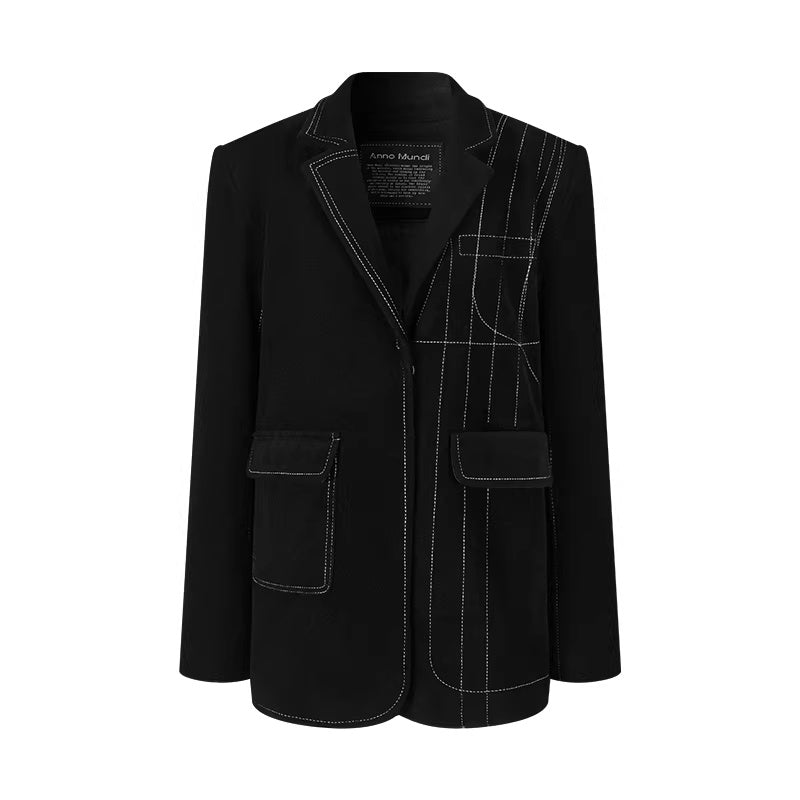 AnnoMundi_Cozy_Wool_Blend_Asymmetrical_Casual_Standard_Fit_Womens_Black_Jacket_MISSTT