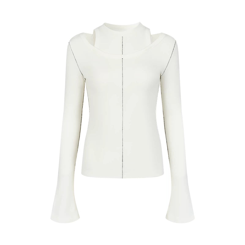 AnnoMundi_Crochet_Line_Textured_Mock_Two_Piece_Sweater_Top_V_Neck_T_Shirt_Long_Sleeve_MISSTT