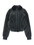 Crochet Trim Corduroy Cotton Coat With Graphene Fill