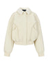 Crochet Trim Corduroy Cotton Coat With Graphene Fill