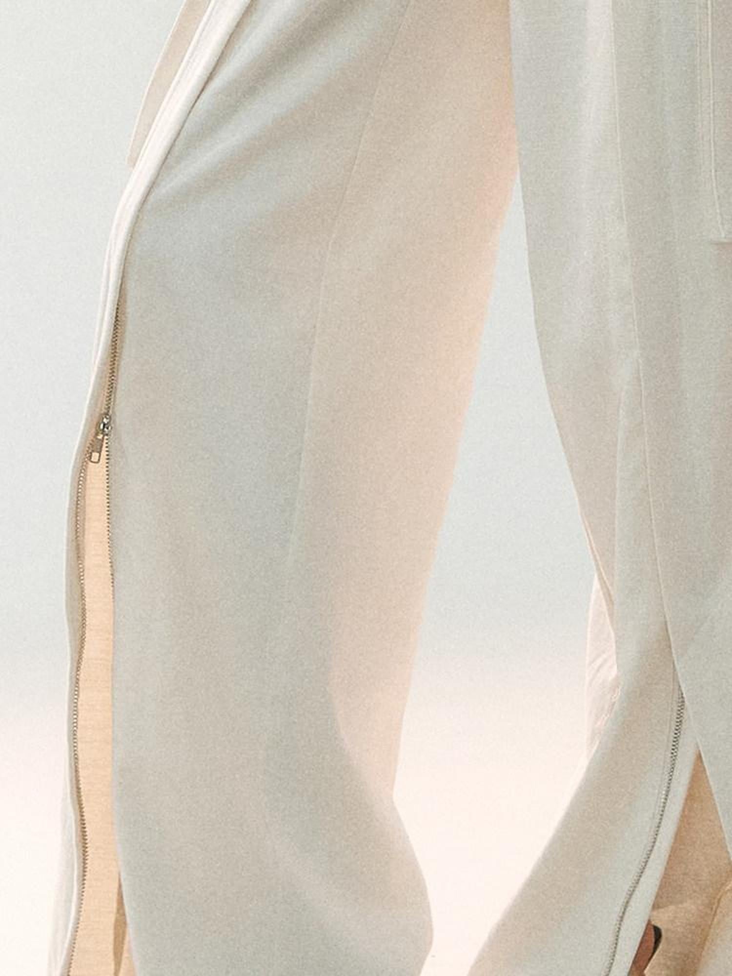 AnnoMundi Cross Layered Panels Zipper Floor Length Women&