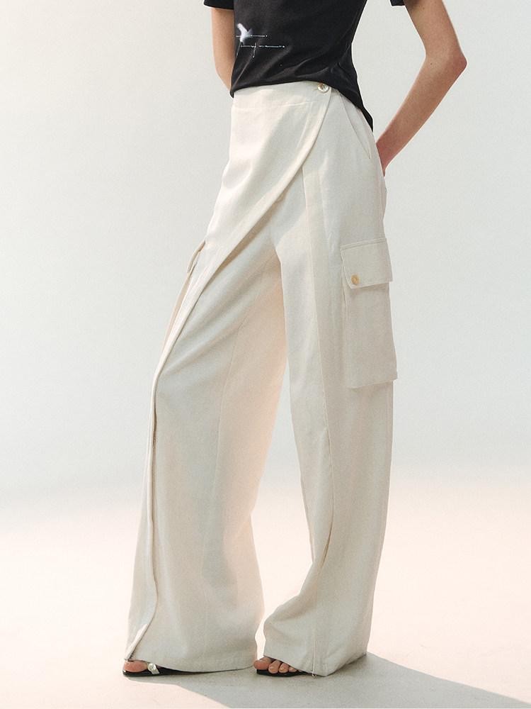 AnnoMundi Cross Layered Panels Zipper Floor Length Women&