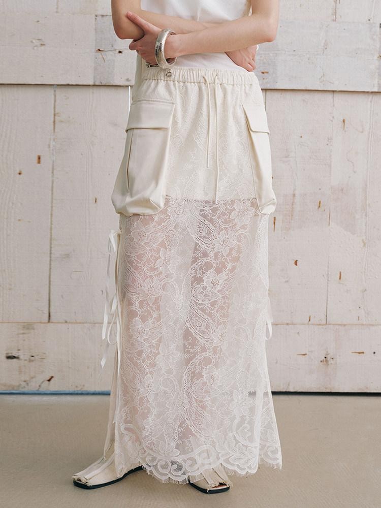 AnnoMundi Cutout Lace 3d Patch Pockets Women&