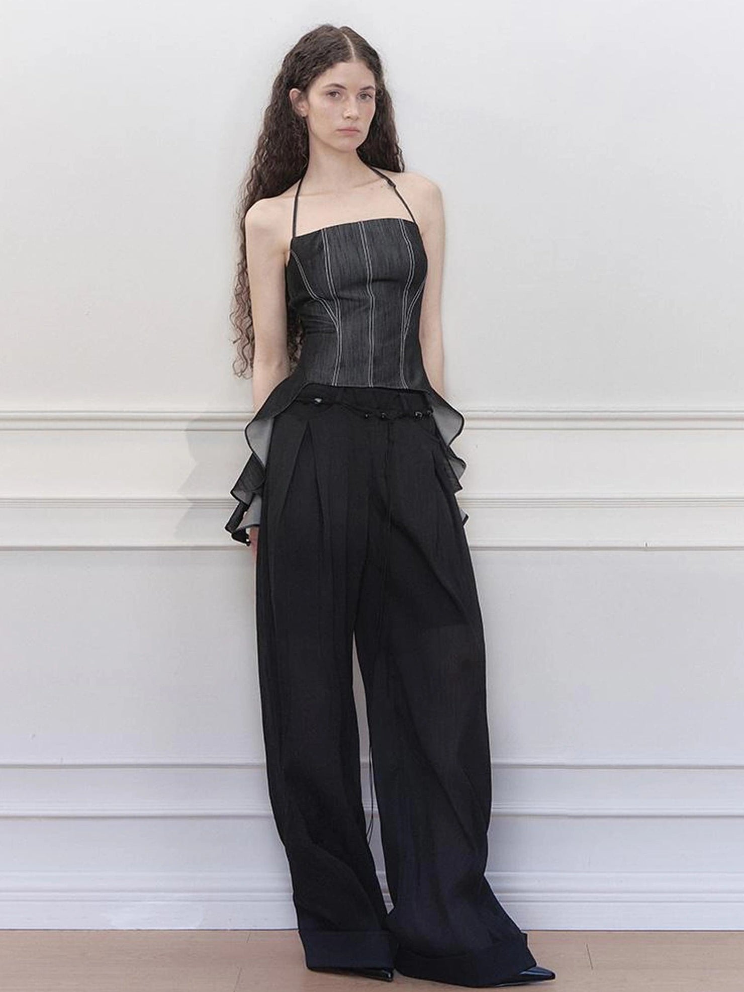 AnnoMundi Deconstructed Color Block Halter Top Tank Top/Camisole