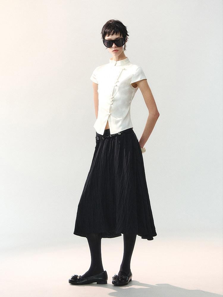AnnoMundi Deconstructed Hem Metal Button Hand Sewn Women&
