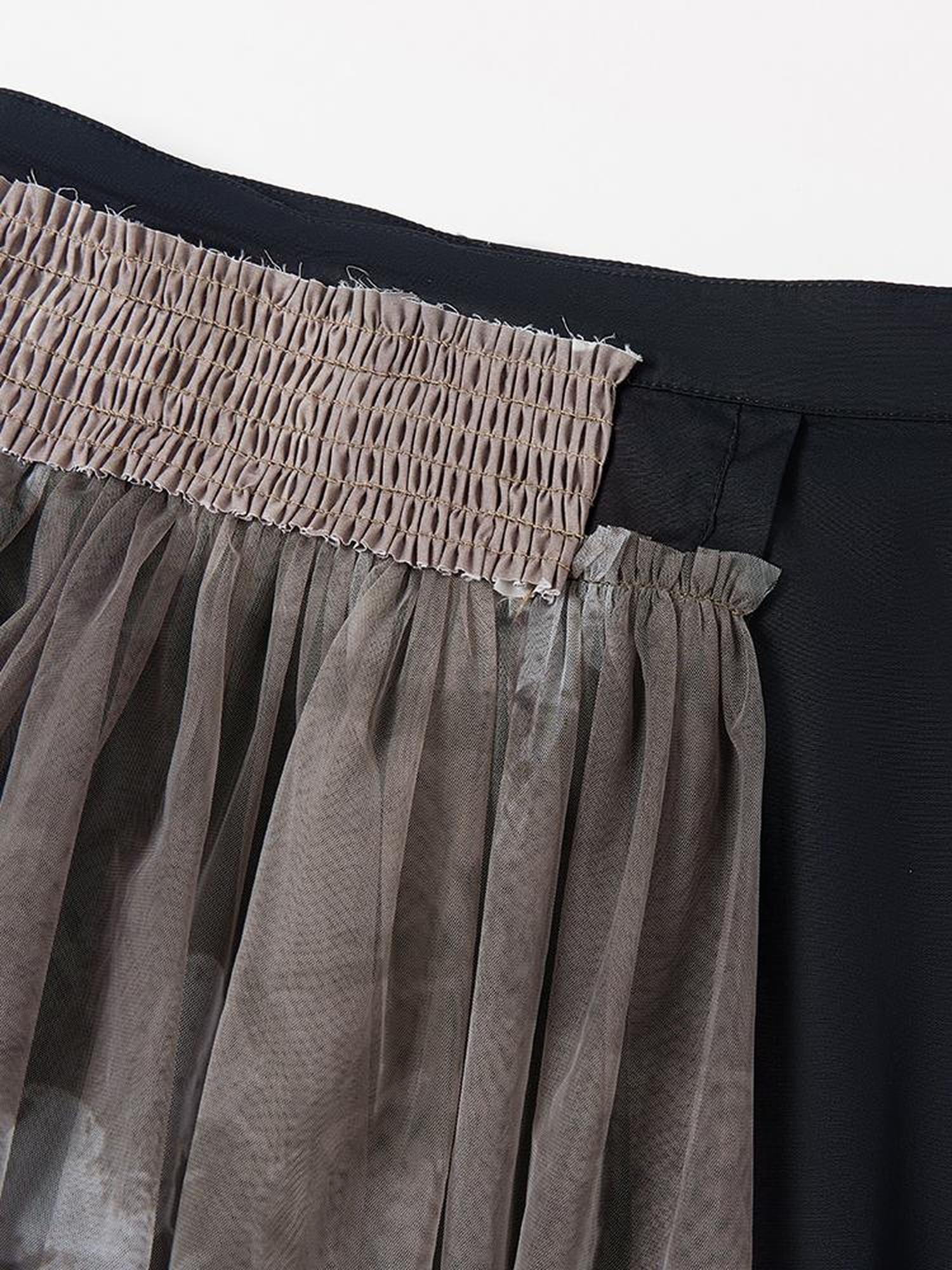AnnoMundi Deconstructed Layered Floral Print Skirt