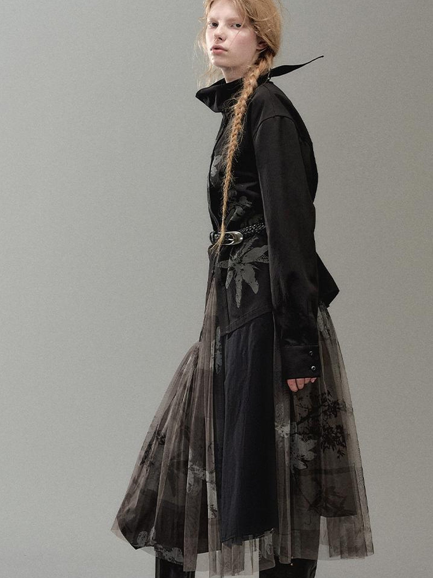 AnnoMundi Deconstructed Layered Floral Print Skirt
