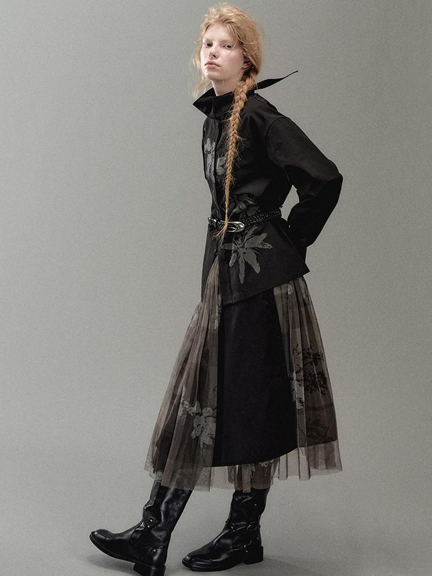 AnnoMundi Deconstructed Layered Floral Print Skirt