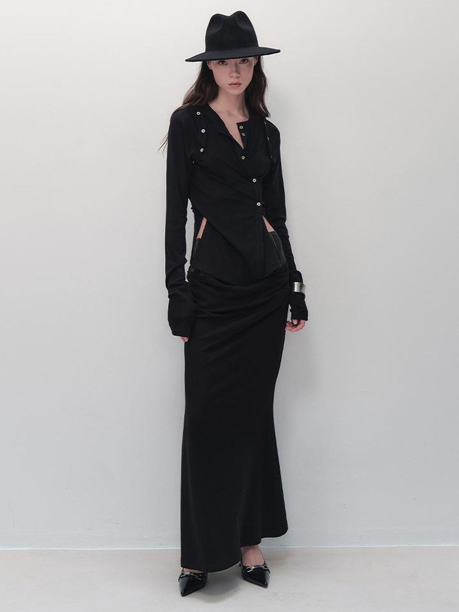 AnnoMundi Deconstructed Overlap Slit Mermaid Skirt