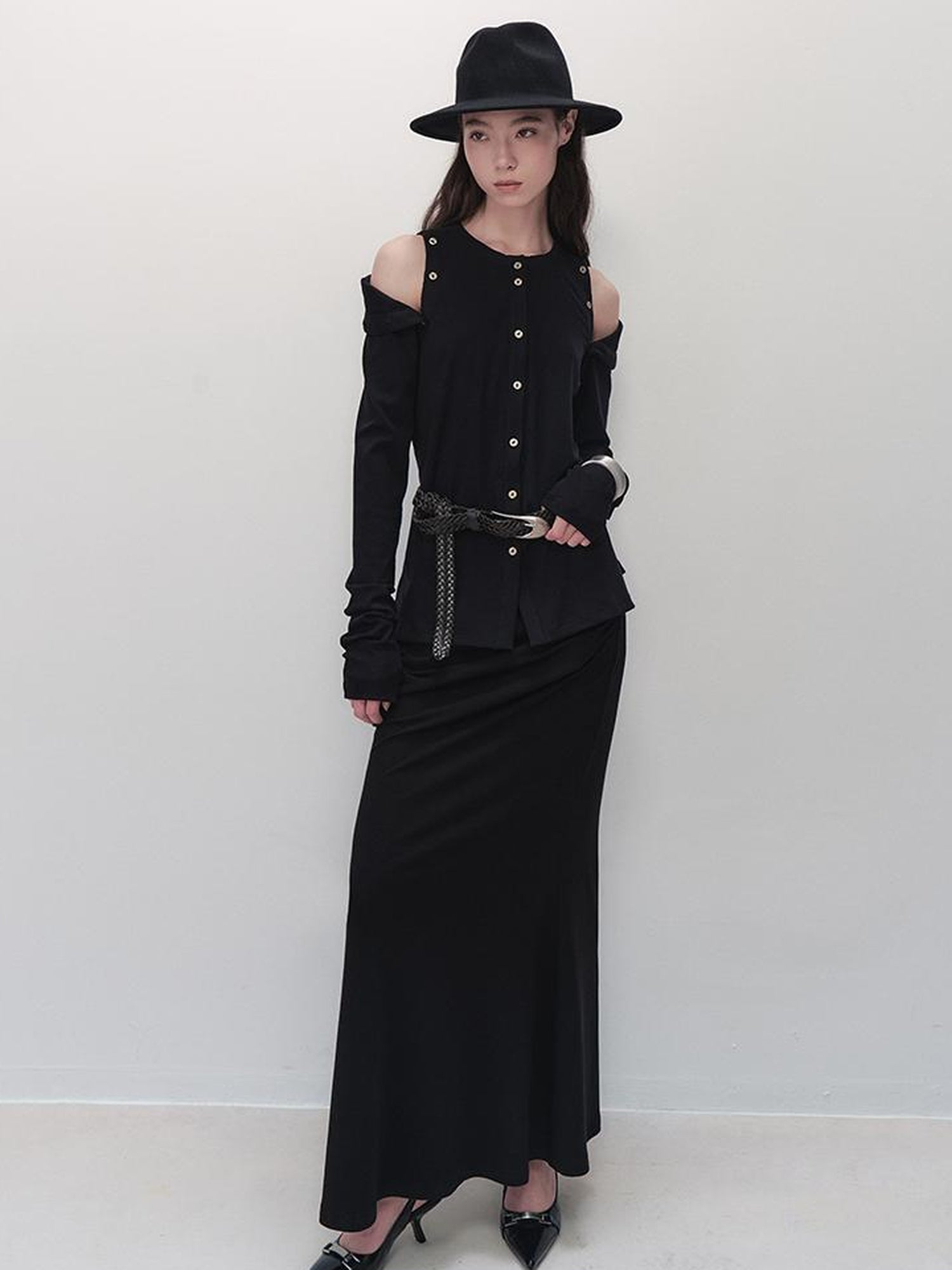 AnnoMundi Deconstructed Overlap Slit Mermaid Skirt