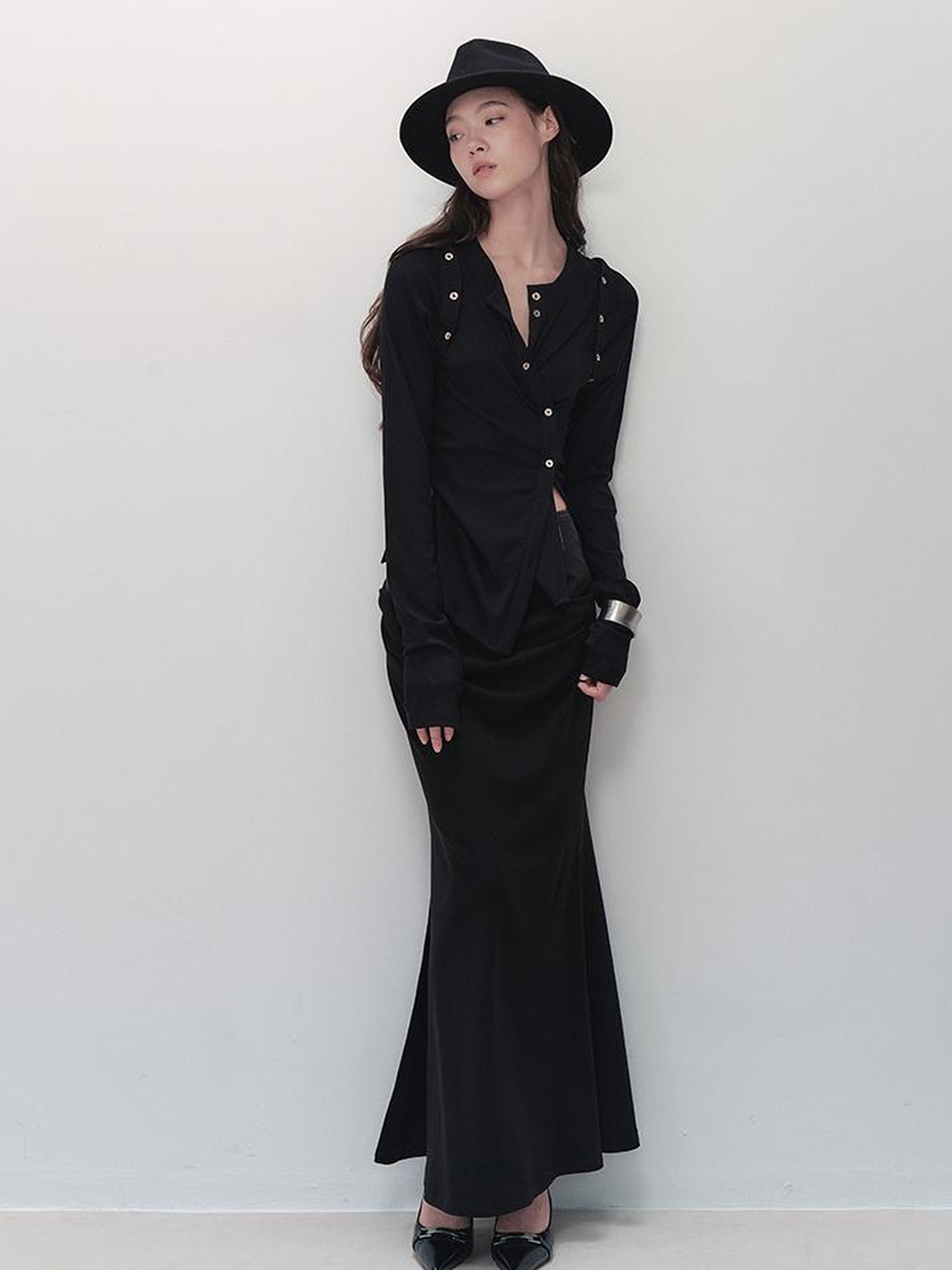 AnnoMundi Deconstructed Overlap Slit Mermaid Skirt