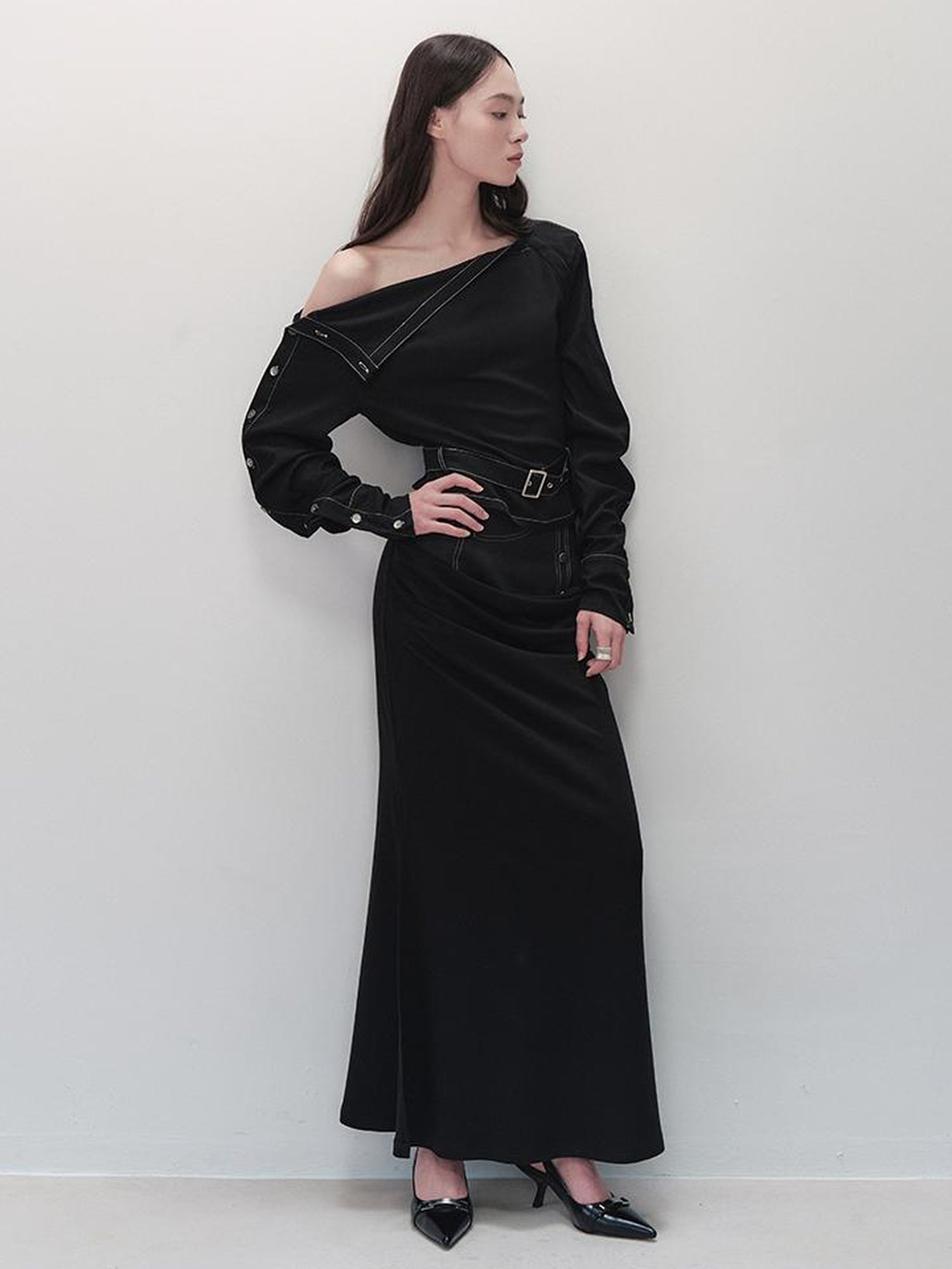 AnnoMundi Deconstructed Overlap Slit Mermaid Skirt