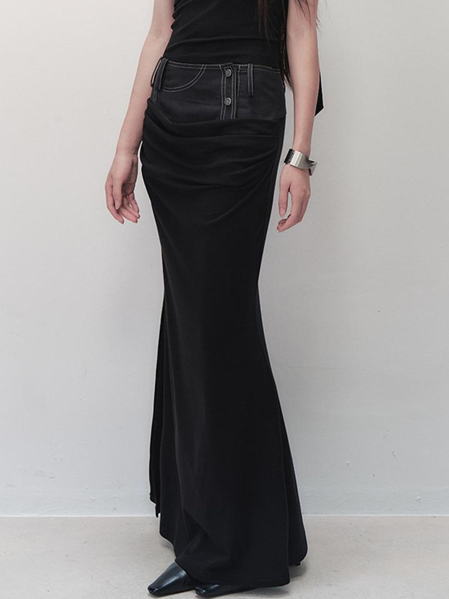 AnnoMundi Deconstructed Overlap Slit Mermaid Skirt