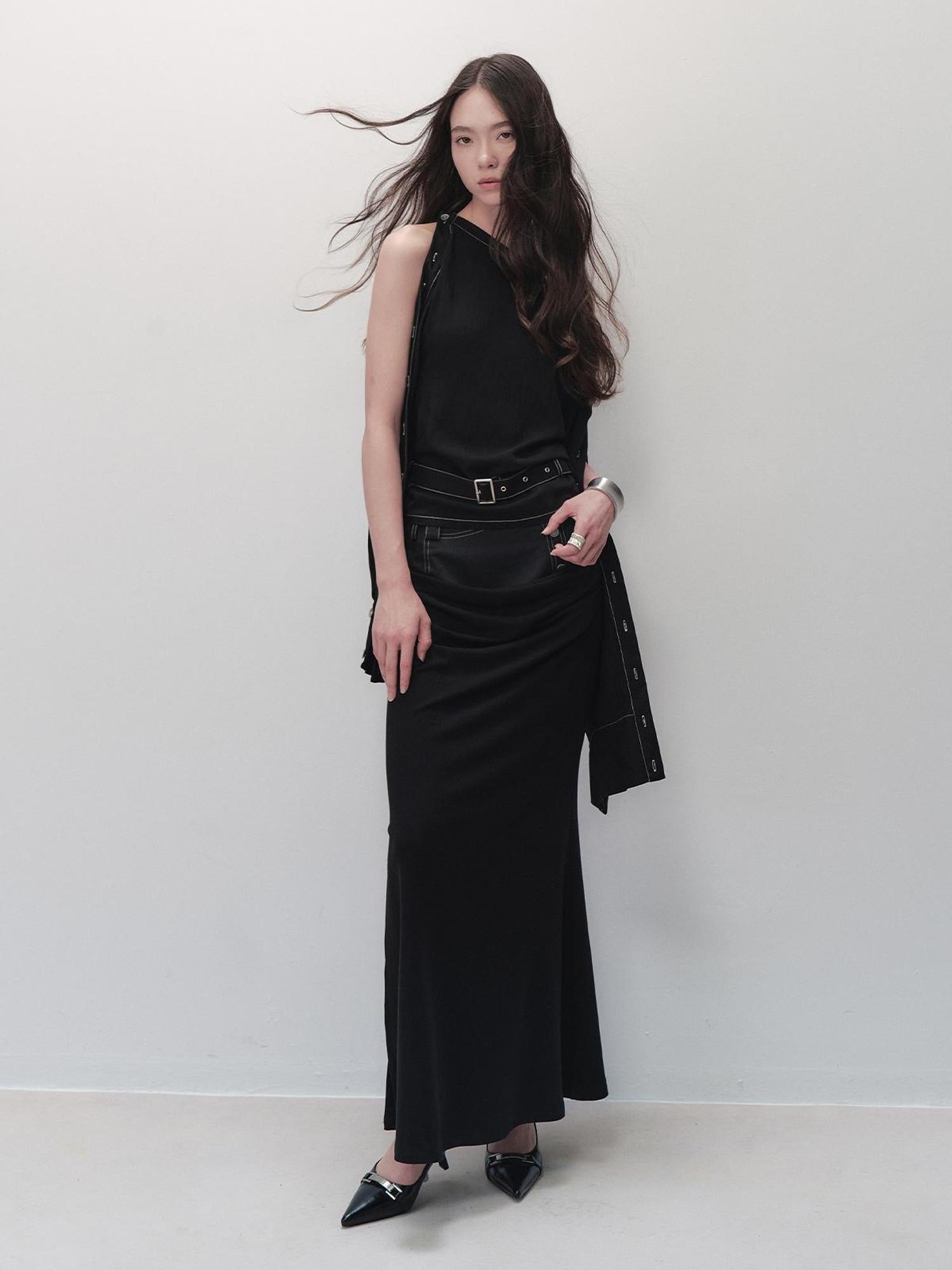 AnnoMundi Deconstructed Overlap Slit Mermaid Skirt